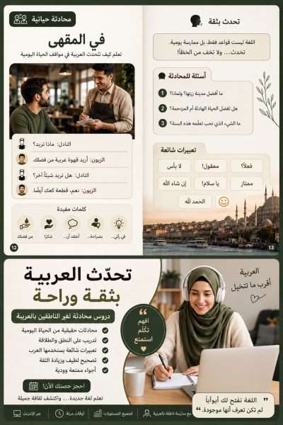 تحدث بالعربية بثقة Arapça konuş, kendine güvenle
